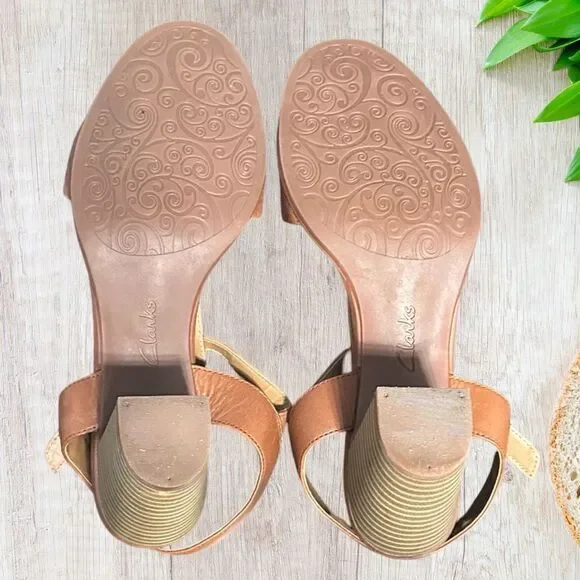 Clarks Ciera Glass Womens Sandals Size 9.5 Brown Open Toe‎ Ankle Strap - Picture 6 of 8